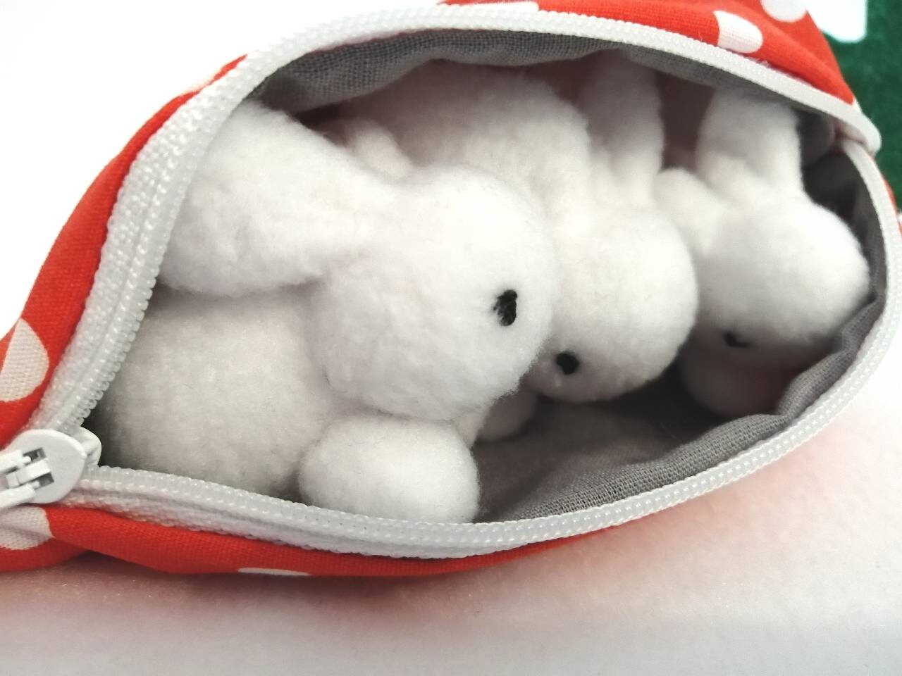 Bunnies in a carrot , stuffed animals, cute bunnies, carrot with zipper