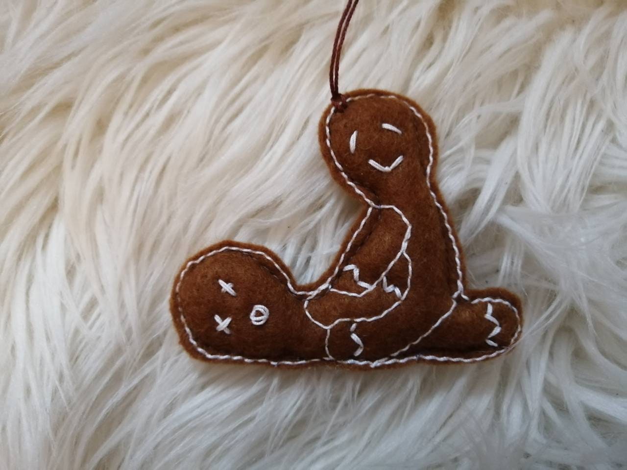 5 Funny Gingerbread Christmas ornaments Kama Sutra Poses