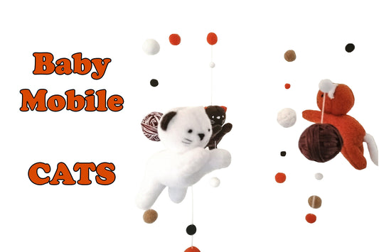 Baby mobile, Cats, baby room, newborn